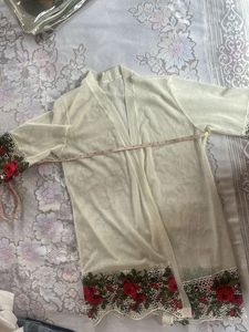 Beautiful Stretchable Shrug With Crochet Lace