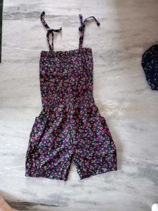 Floral Print Girls Jumpsuit
