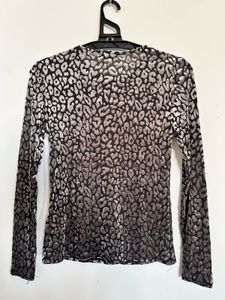 Animal Print Shiny Top