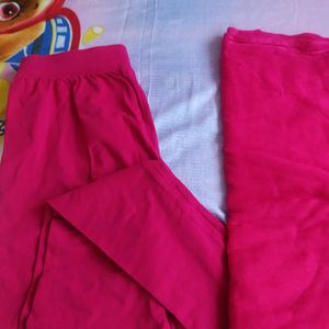 Pink Leggings with Matching Dupatta