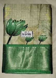 Elegant Green Floral Saree