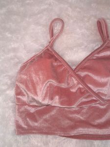 Pink Velvet Cami Top