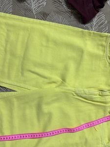 Yellow Wide Leg Jeans