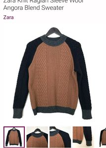 Zara Knit Raglan Sleeve Sweater