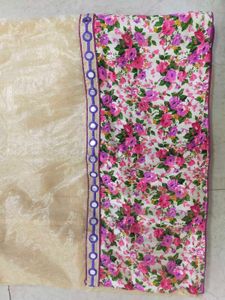 Halfandhalf Purple 🟣 Saree With Blouse