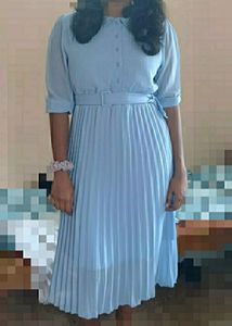 Light Blue Peter Pan Collar Dress