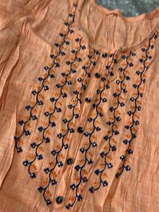 Orange Embroidered Dress