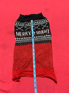 Christmas Knit Dog Sweater – Red &amp; Black