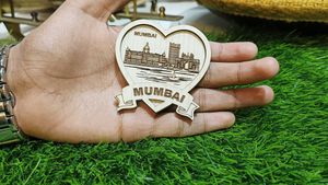 Wooden Fridge Magnet.