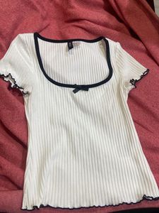 🩷White Pinteresty Bow Top🎀💌