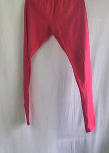 Pink Embroidered Kurti With Duppata And Leggings