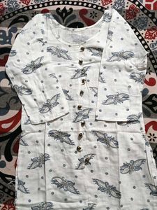 White Printed Kurta