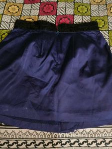 Navy Blue Bow Skirt