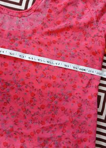 Tomato Red Designer Kurta