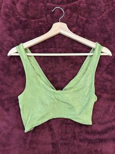 Olive Twist Bikini Crop Top