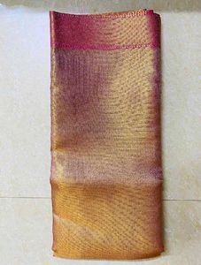 💜Pink & Gold Shimmer Saree💜
