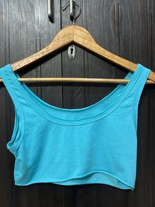 Blue Crop Top
