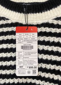 Zudio Striped Bomber Sweater Negotiable