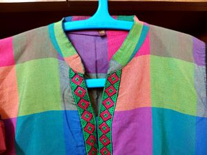 New Xxl Cotton Kurti Collared