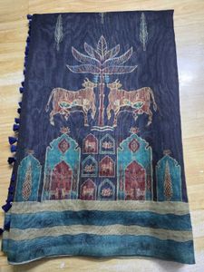 Ajrakh Pichwai Printed Saree For Office Wear