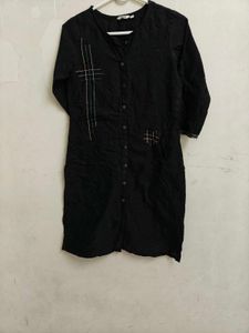 Black Officewear Kurta