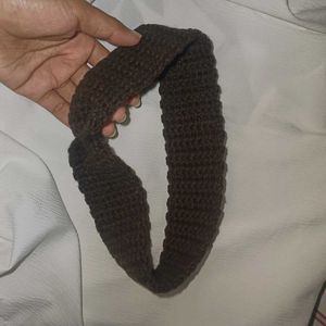 Brown Crochet Headband