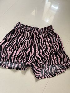 Zebra Print Lounge Shorts