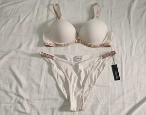 Lounge Underwear White Bikini Bottoms - Size S