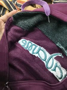 Sleeveless Purple Hoodie