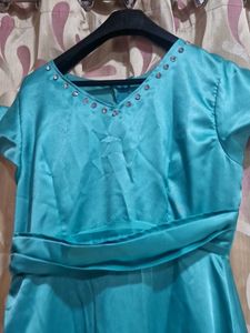 Elegant Blue Ethnic Gown