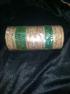 Peacock Green Colour Metal Bangles