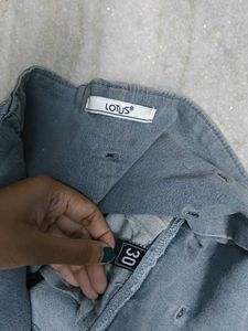 High Waist Skinny Grey Jeans