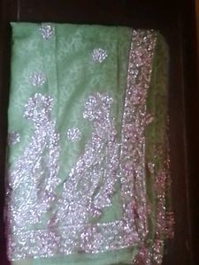 Green Embellished Sari