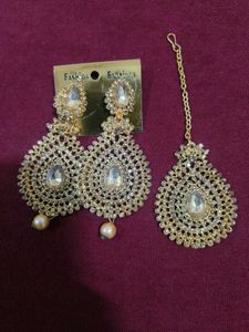 Fashion Earrings with Head Chain