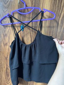Burgundy And Black Cami Top