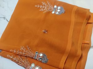 Excellent Mirror Work Saree