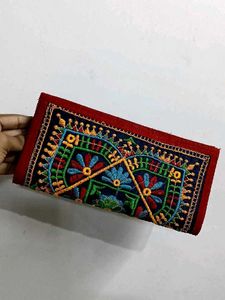 Embroidered Clutch