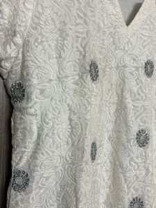 White Chikankari Kurti :13