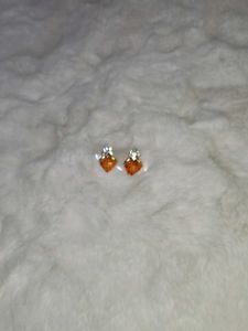 Orange Stone Earrings