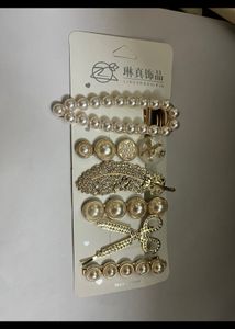 Embellish Pearl Hair Accessorie Set Of 6