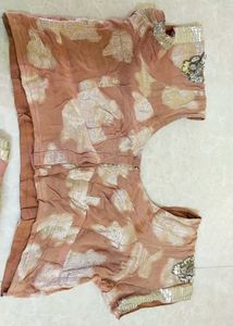 Vintage Peach &amp; Silver Skirt