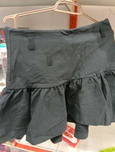 Black Ruffle Mini Skirt