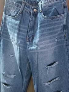 Ripped Wide Leg Jeans