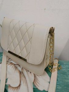 Cream Sling Bag / Women Purse 👜