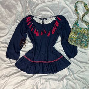 Gulabi Tassel Top💗