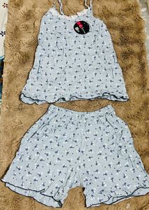Blue Floral Cami &amp; Shorts Set