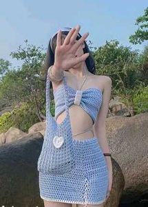 Blue Crochet Co-ord Set