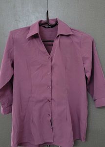 Lavender Shirt Style Top