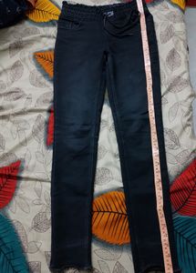 High Waist Skinny Fit Black Jeans