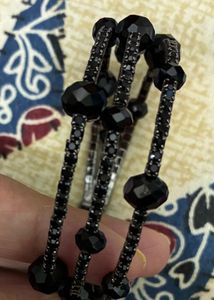 Black Beaded Bracelet